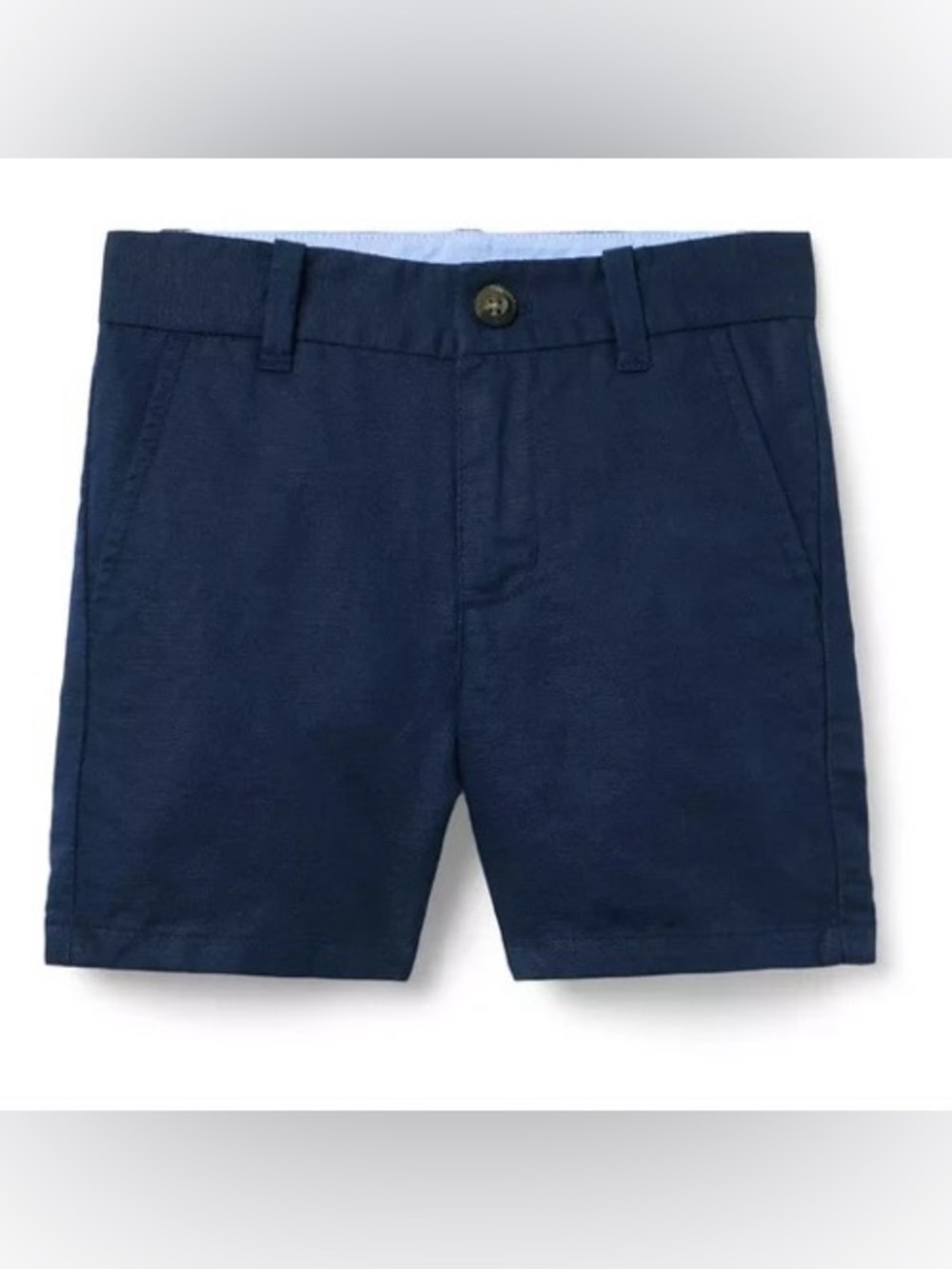 Janie and Jack Linen-Cotton Boys Blue Short (Size: 3T)